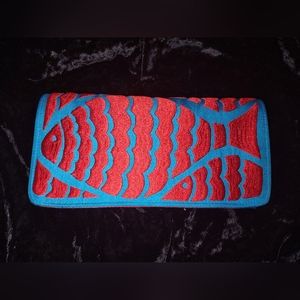 EMBROIDERED FISH CLUTCH
